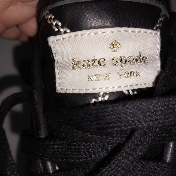 KATE SPADE  Shoes Sneakers Size 8.5 Women's  Black Stitching - Picture 11 of 11